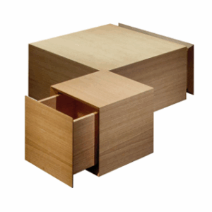 Cubes two drawers" coffee table