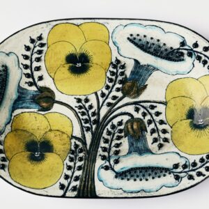 Grand plat "Pensées Campanules"