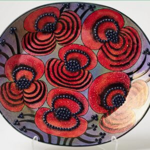 Grand plat "Coquelicots"