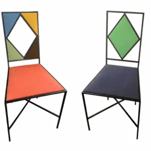 Duo de chaises "Losange" Positif Négatif