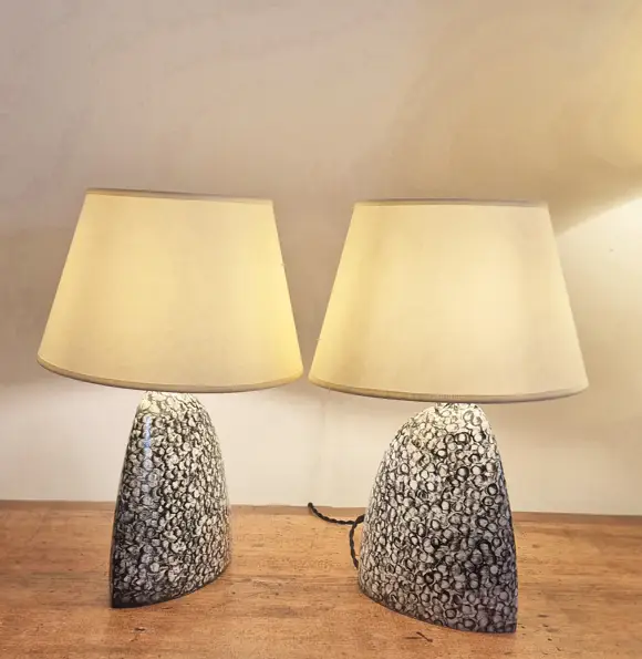 Paire de lampes "Galets"