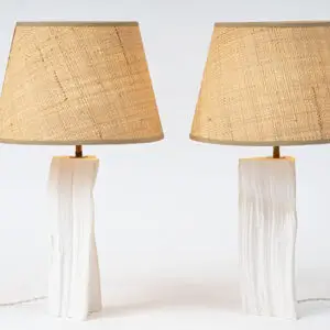 Paire de lampes "Woodtwo"