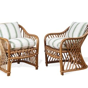 Paire de fauteuils en rotin
