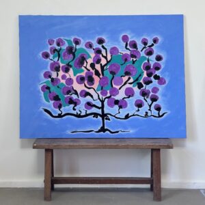 "Blue Tree of Life, Green Birds"