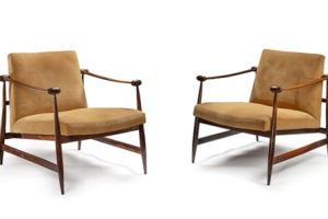 BRESIL Paire de fauteuils en palissandre de Rio