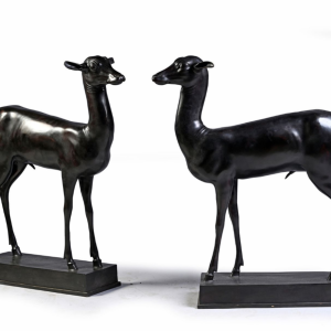 CHIURAZZI fondeur à Naples Attr. Paire de biches à l’antique 3